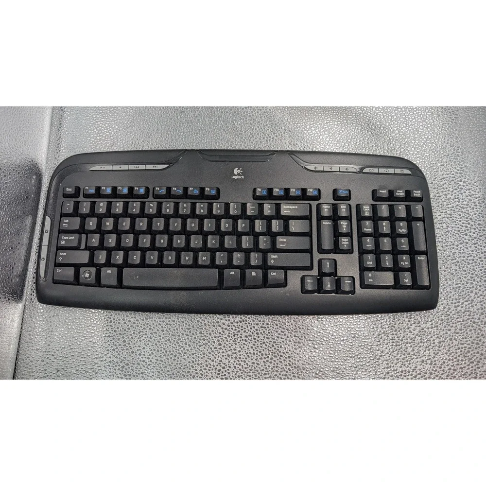 Logitech‎ Cordless Desktop EX110 Wireless Keyboard Black Multimedia Y-RJ20